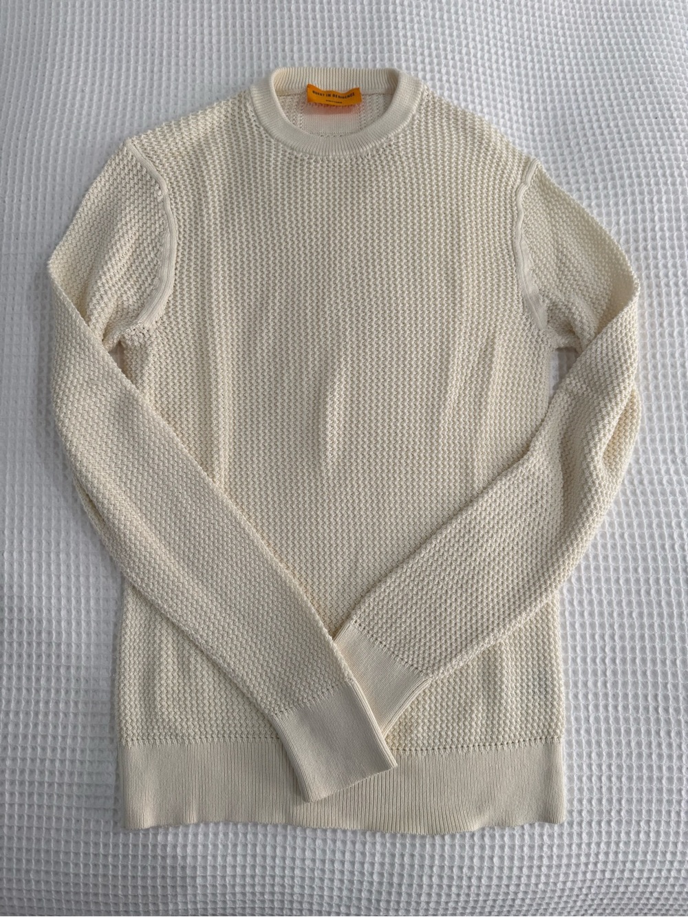 Guest in Residence waffle sweater, small